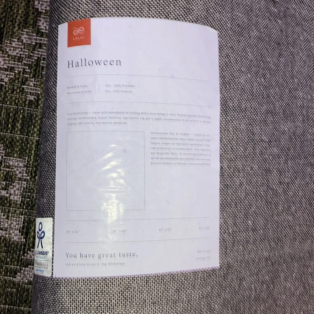 Loloi Ghost accent rug 27x45” Large viral tiktok